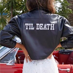 ‘Til Death Black Vegan Leather Jacket